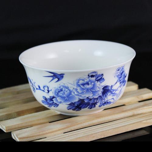 青花牡丹 骨瓷 尚邦陶瓷碗 瓷碗