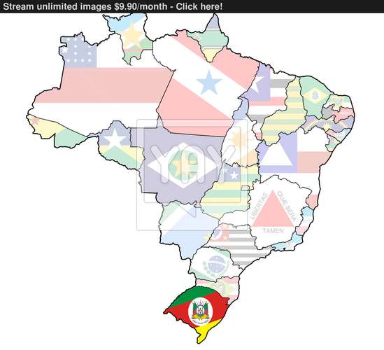 rio grande do sul on map of brazil