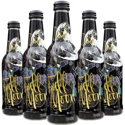 泰国全月/full moon进口黑葡萄加汽酒275ml*5瓶预调低度鸡尾酒-tmall.