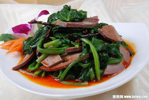 猪肝菠菜图片