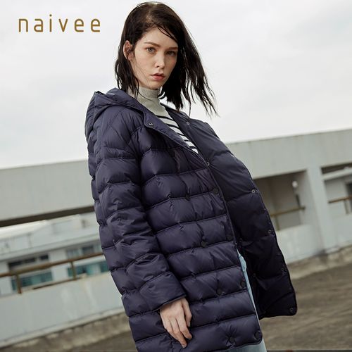 naivee/纳薇【16专柜】爱心印花短款羽绒服168411592