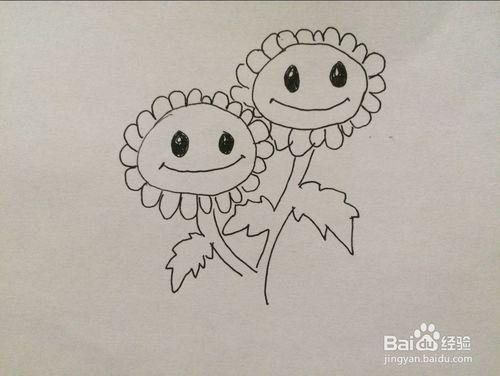 《植物大战僵尸》中向日葵的画法