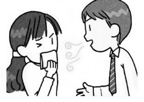 口臭示例图片; 口臭;       口臭的原因是什么?