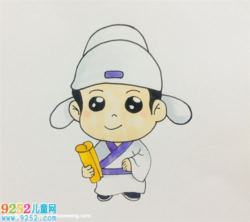 诗人怎么画一步一步教 卡通简笔画
