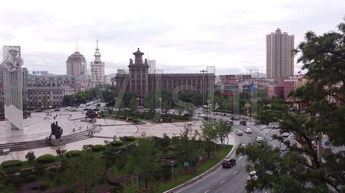 鞍山地标航拍素材辽宁鞍山市城市