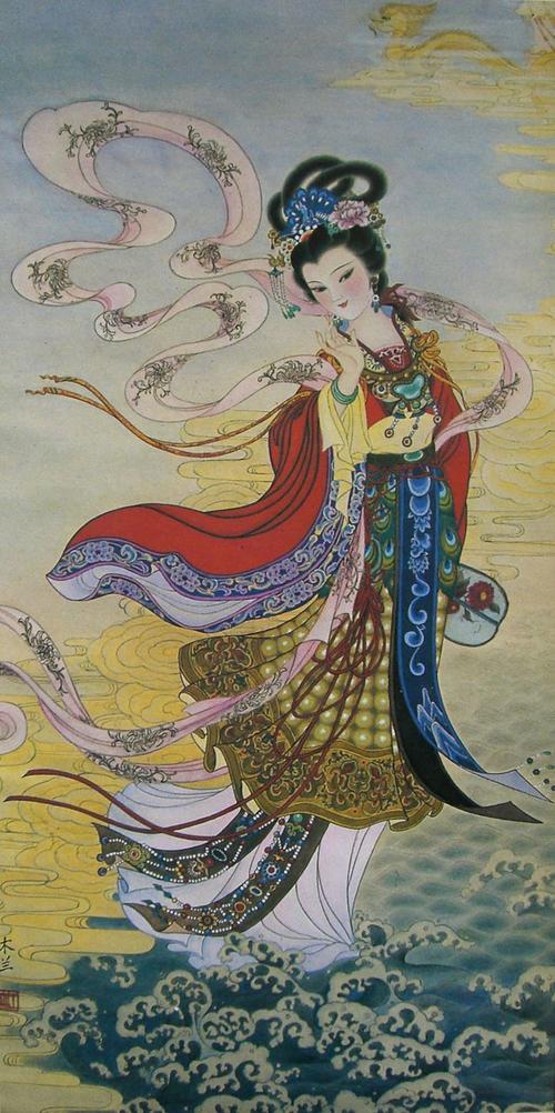 王木兰工笔仕女图