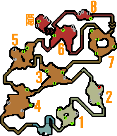 怪物猎人2g火山燕雀石采集点