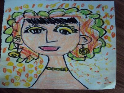 我的好妈妈的脸简笔画