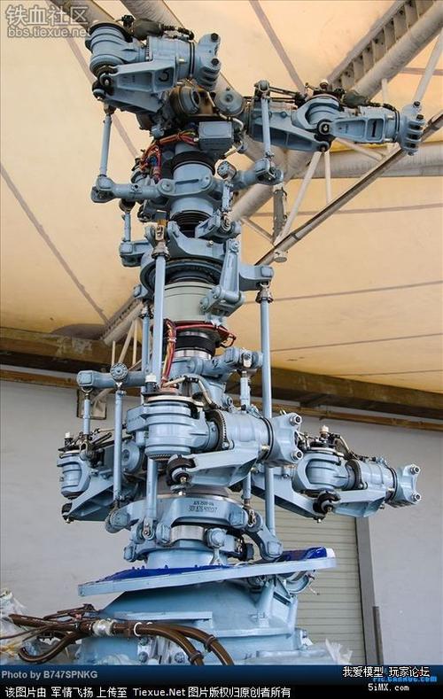 转发一个,真家伙,卡32直升机共轴反桨旋翼头特写