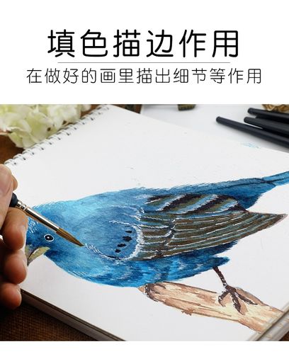 马利g1220狼毫勾线笔工笔画国画毛笔油画水彩画笔水粉丙烯手绘描边钩