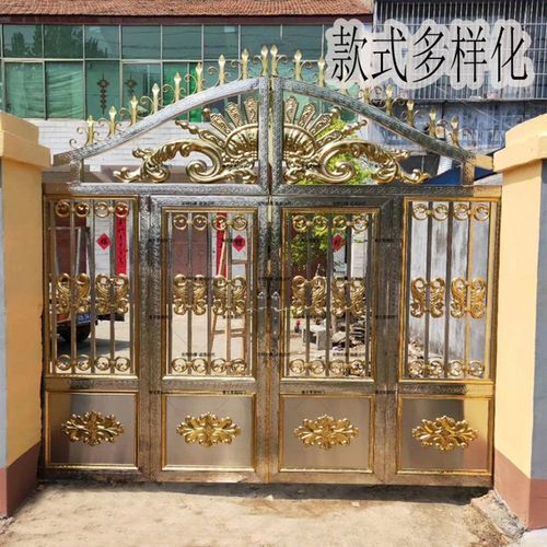 不锈钢庭院门304入户围墙门自建房中式家用新款院墙农村院子大门