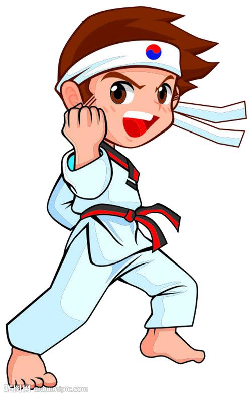 跆拳道卡通图图片