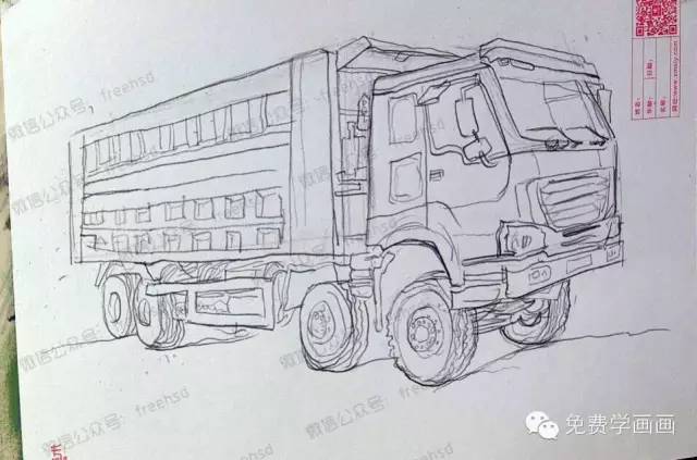 【水彩画系列】一步一步教你画卡车
