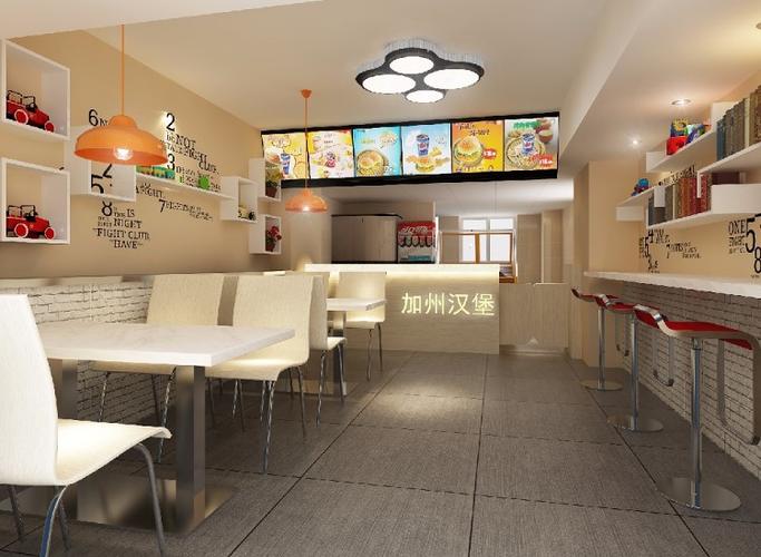 30平汉堡店装修效果图