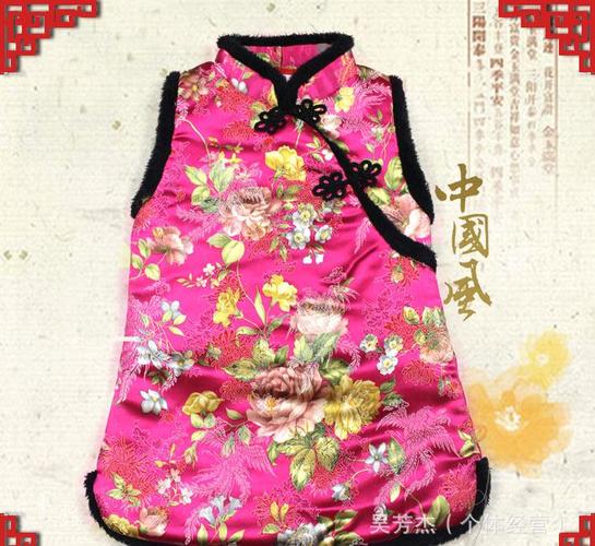 女童儿童唐装旗袍喜庆裙子新年装喜庆儿童旗袍裙女童唐装礼服