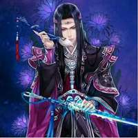 拿笛子古风公子头像 古代男子吹笛子意境头像图片【点击鼠标右键下载