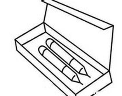 笔在的铅笔盒里的简笔画