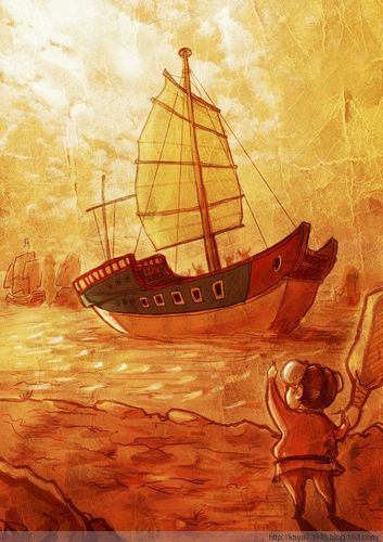 cjy1990 的插画 红头船