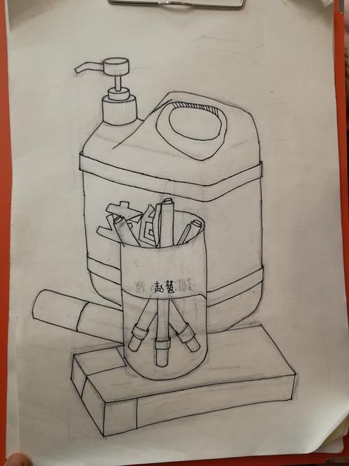 静物简笔画场景组合图彩色