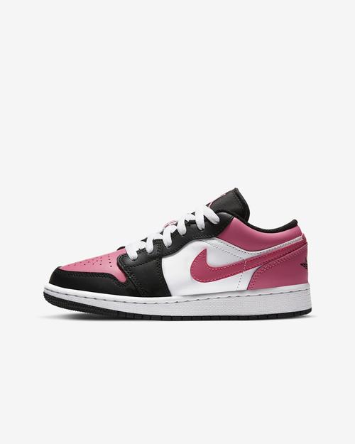 nike air jordan 1 low aj1 黑白粉 黑粉脚趾 低帮 554723-106