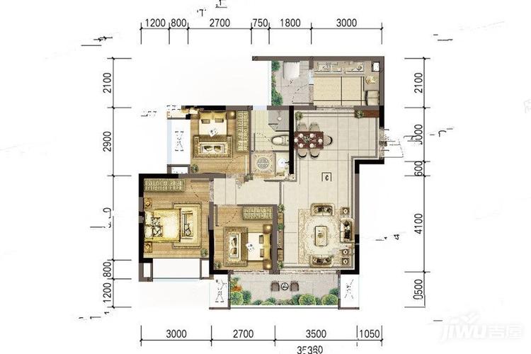 中国摩檀香花园t6c户型