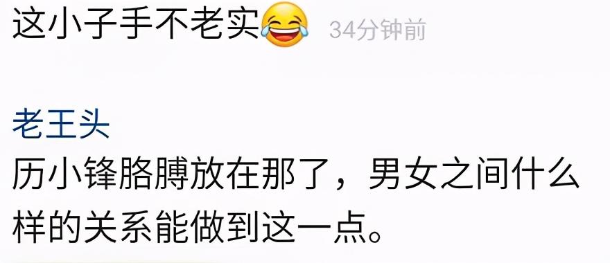 部分人都在问历小峰是不是和葛珊珊离婚了,有人批评历小峰的手不老实