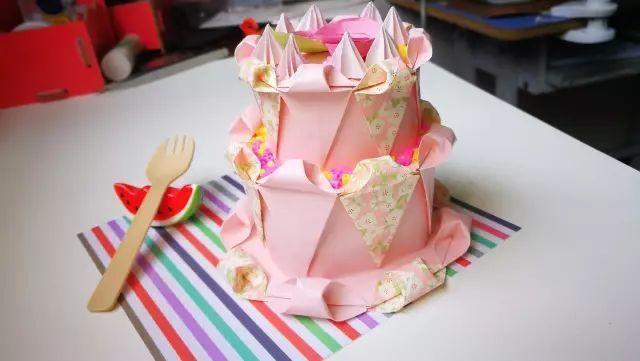 诱人的蛋糕折纸教程,看一眼就忍不住擦口水啦!