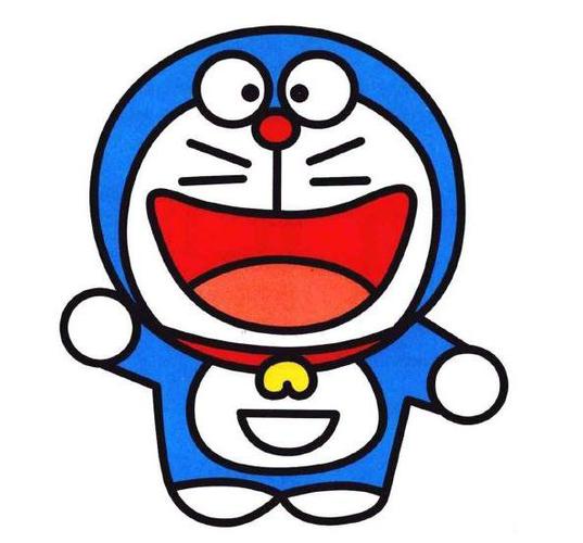 彩色的叮当猫怎么画_彩色的叮当猫的儿童画作品 机器猫简笔画