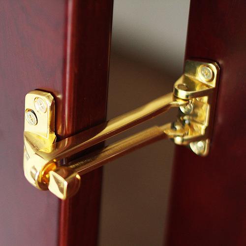 金属保险防盗链门锁搭扣安全门扣链高档星级宾馆酒店反锁扣门栓器