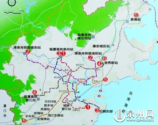 规划区域轨道系统泉州拟建地铁或轻轨