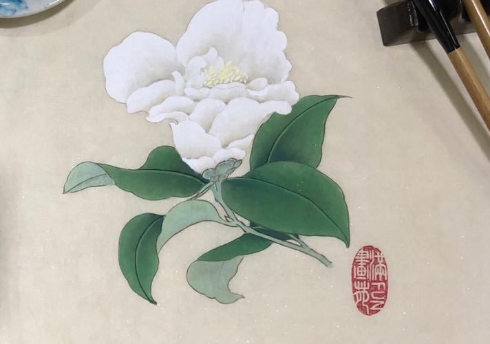 简约大气工笔茶花教程～ 工笔茶花教程