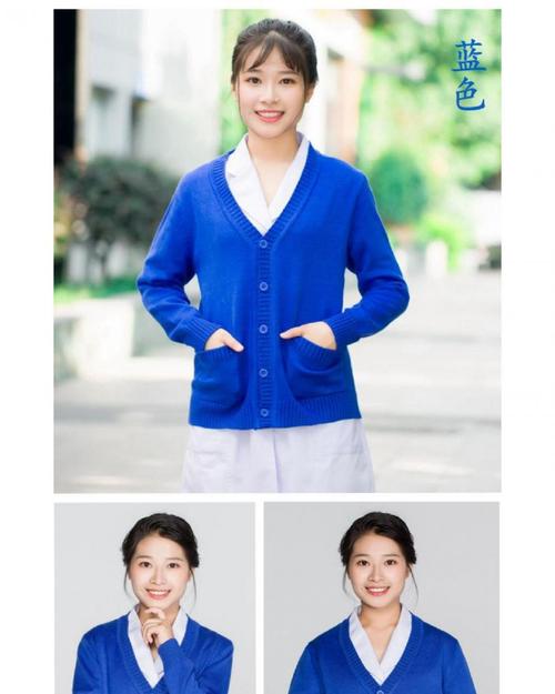 护士毛衣开衫外套护士毛衣加厚外套女医院护士服针织开衫秋冬季藏蓝色