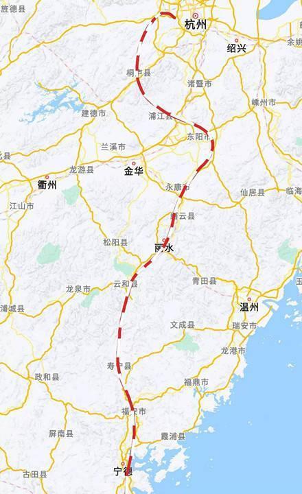 不过浙江与福建正在酝酿一条新的杭福高铁路线