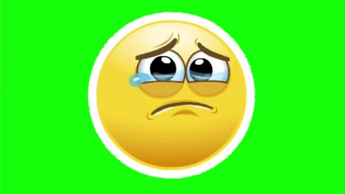 哭脸表情绿屏抠像