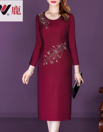 雅鹿反季高端喜婆婆婚宴装年轻时尚2021年新款秋装妈妈礼服优雅气质