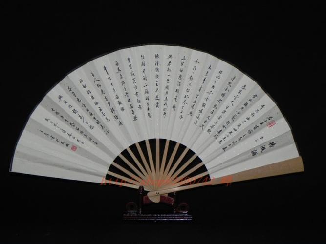 将进酒书法真迹 宣纸洒金折扇 雕刻扇子 书画diy折扇书法定制