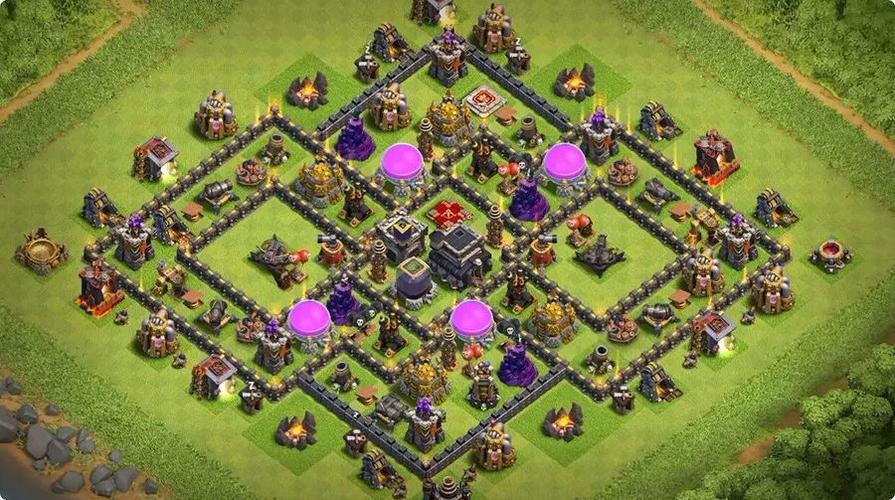 部落冲突中国地图阵九本9本阵型最佳布局