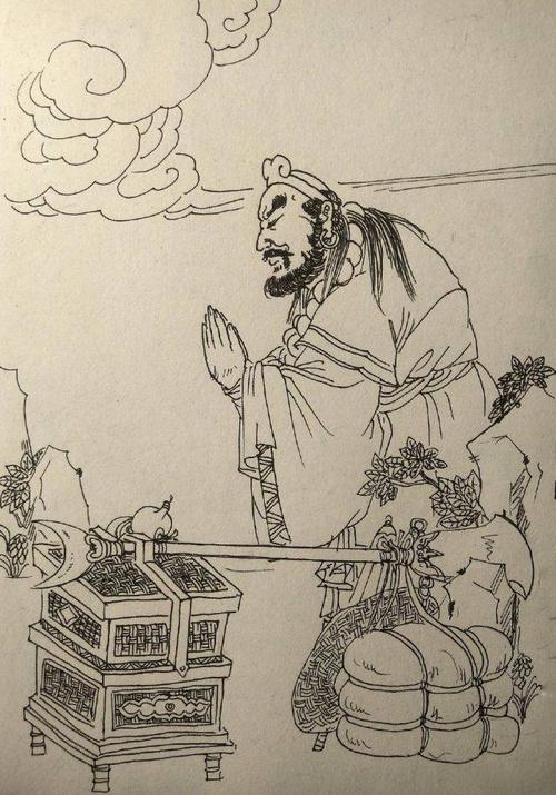 《西游记》人物白描画稿,唐僧师徒与四海龙王,致敬经典!