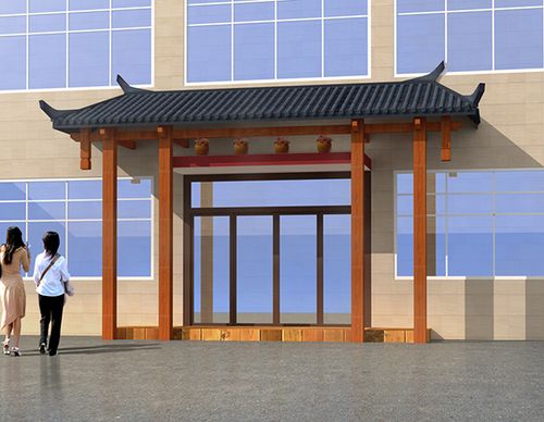 山西太原防腐木门楼报价多重优惠_万林木结构厂家