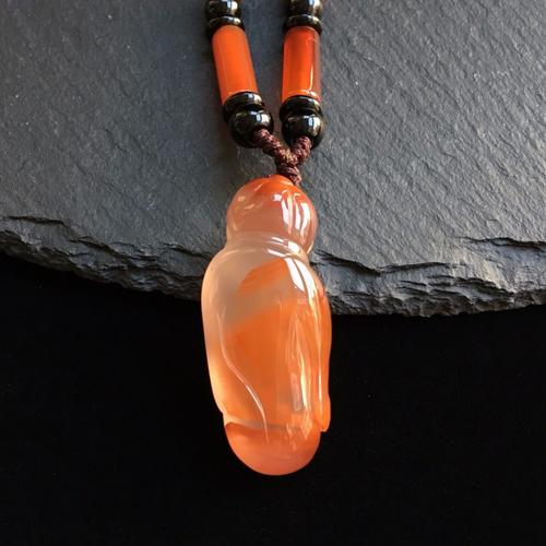 超值推荐南红冰飘红财源广进地主挂件