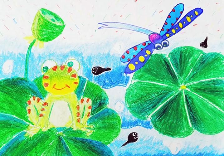 小池塘(儿童画)