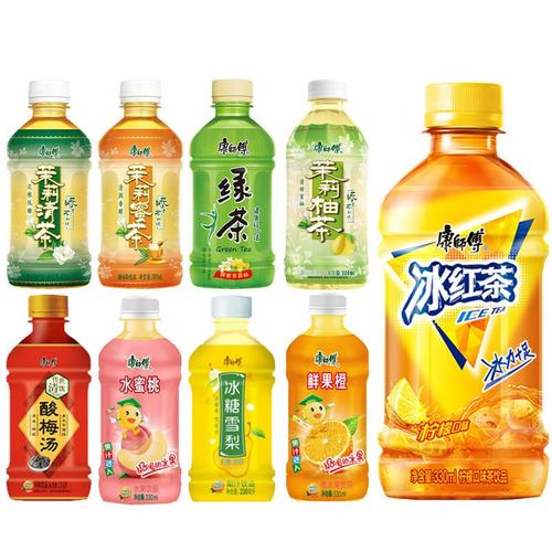 康师傅冰红茶整箱330ml6中小瓶多口味混装绿茶茉莉蜜茶清茶饮料视频
