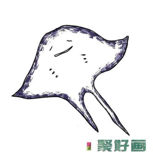 可爱的魔鬼鱼简笔画图片怎么画简笔画教程