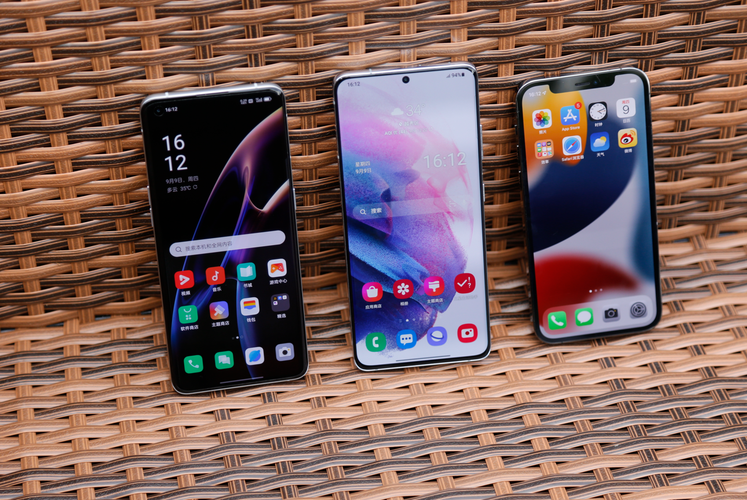 (从左到右分别是:find x3 pro摄影师版,三星s21 ultra,iphone    pro)