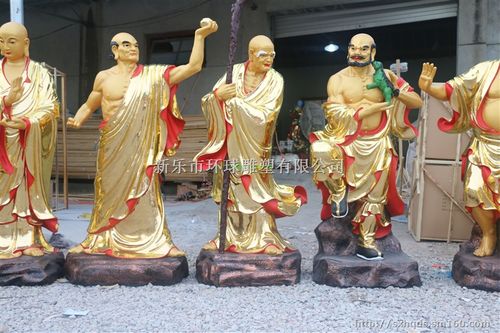 玻璃钢佛像贴金 十八罗汉贴金 石家庄佛像