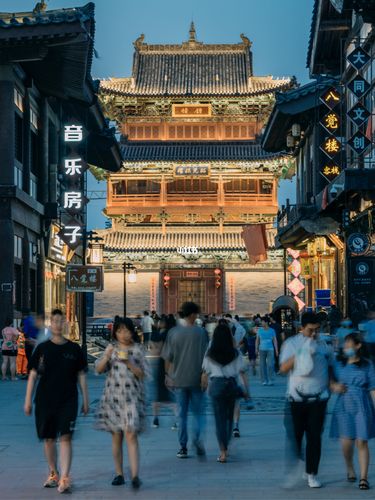 大同#仿古街_古城_大同古城_出行_人文风光展示