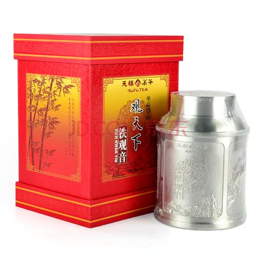 天福茗茶 特级清香安溪原产乌龙茶 观天下铁观音锡罐礼盒 200g*1盒