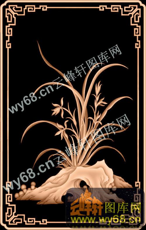 兰花-精品雕刻图库
