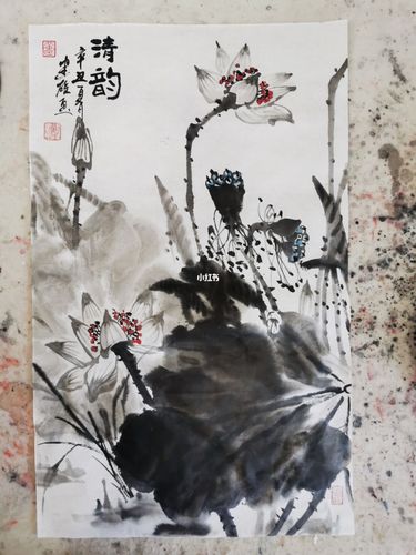 国画写意花鸟|来一张墨荷(荷花)_国画_荷花_信业悦都汇自由行热门攻略