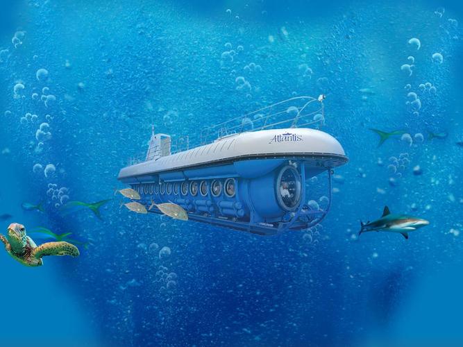 欧胡岛亚特兰蒂斯潜水艇观光深入海底100英尺中文讲解威基基区域酒店
